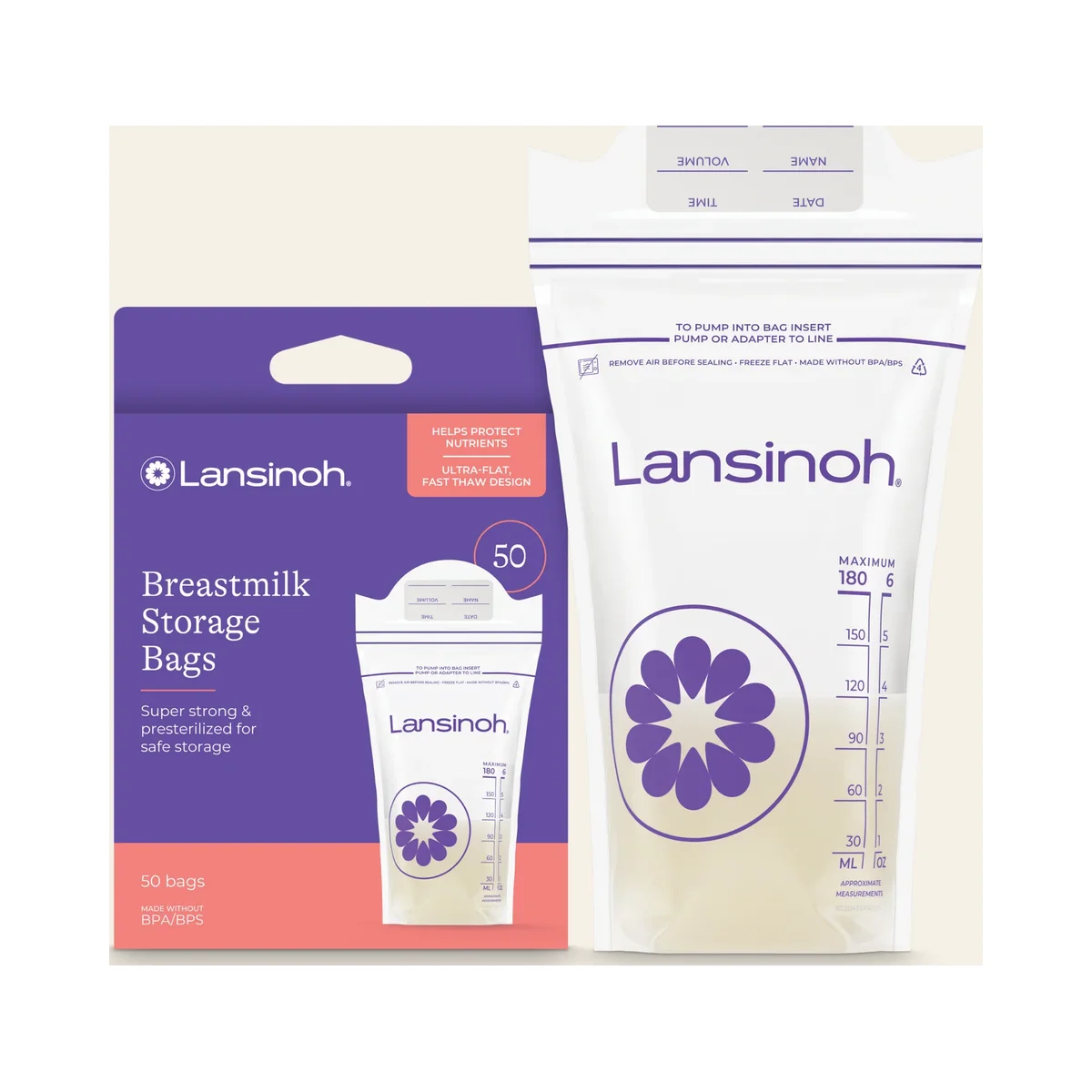 Bolsas para leche materna 4 oz (50 u.)