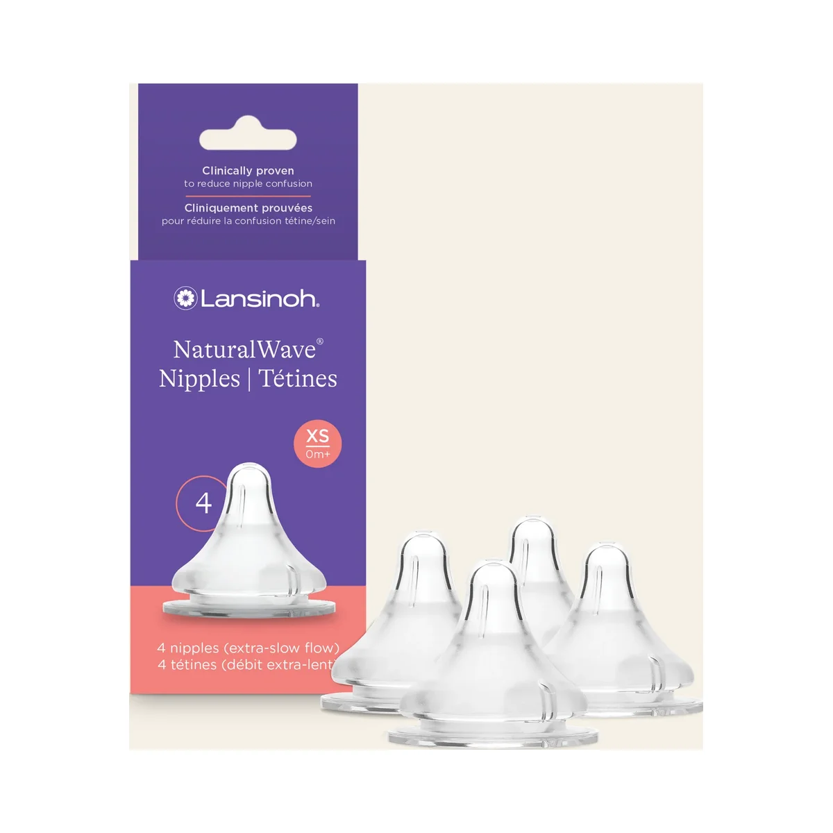 Tetinas Natural Wave flujo XS (4 u.)